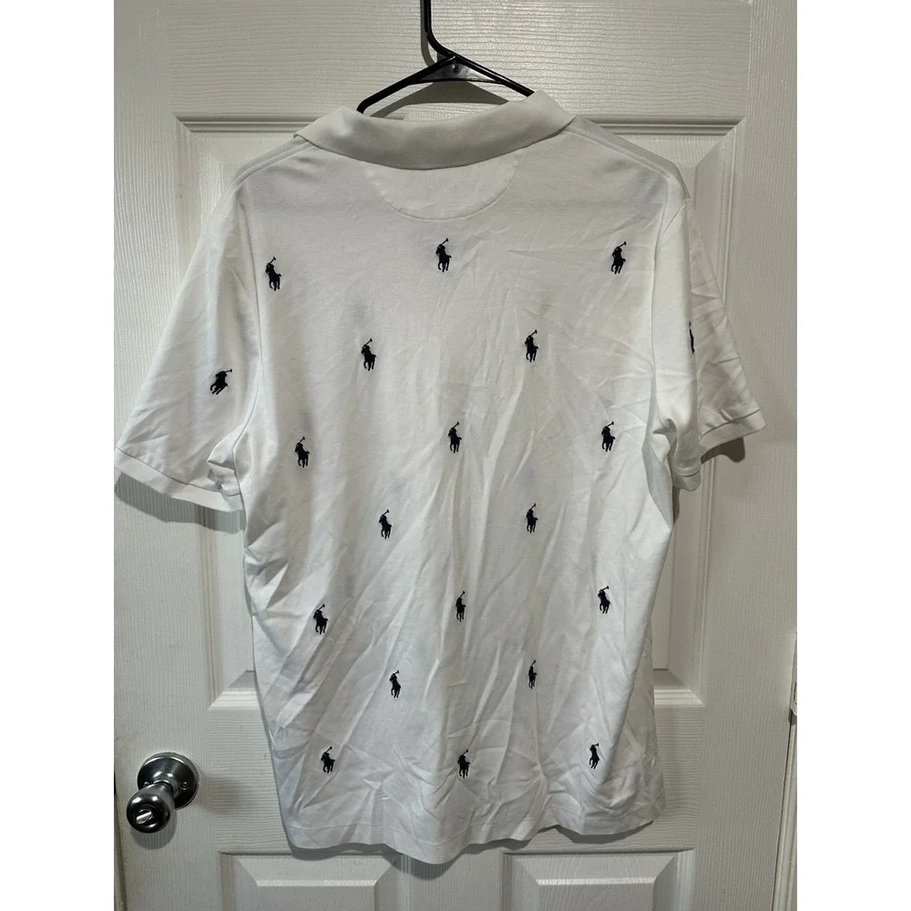 Polo Ralph Lauren Classic Fit Multi-pony Polo - White -‎ Size: M